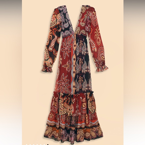 NWT - Black Sweet Mermaids V Neck Maxi Dress - Picture 4 of 8